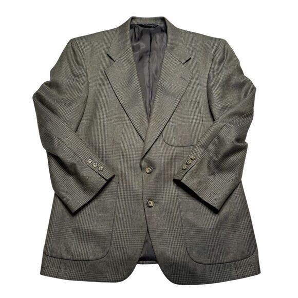 Vintage Burberrys Tweed Two Button Jacket Blazer Sz 40 - Picture 1 of 12